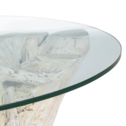 Table basse en bois blanche