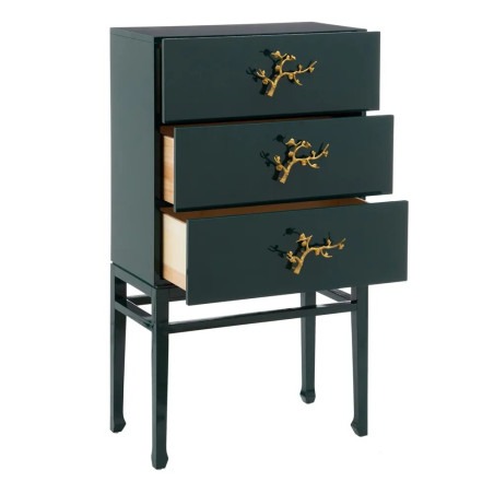 Chiffonnier Cabinet vert bois de sapin